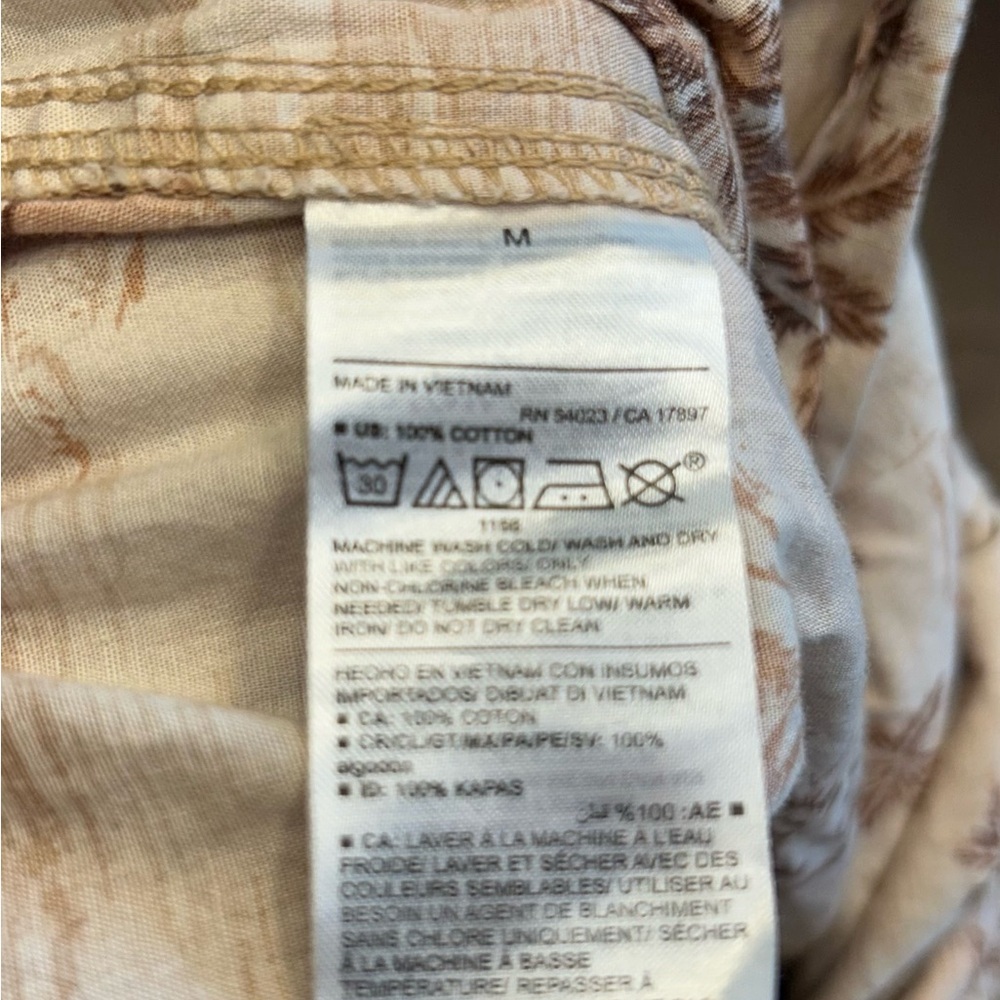Old Navy Tan Palm Print Pajama Pants - Picture 3 of 3